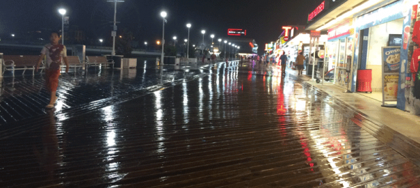 Ocean City Board in the Rain