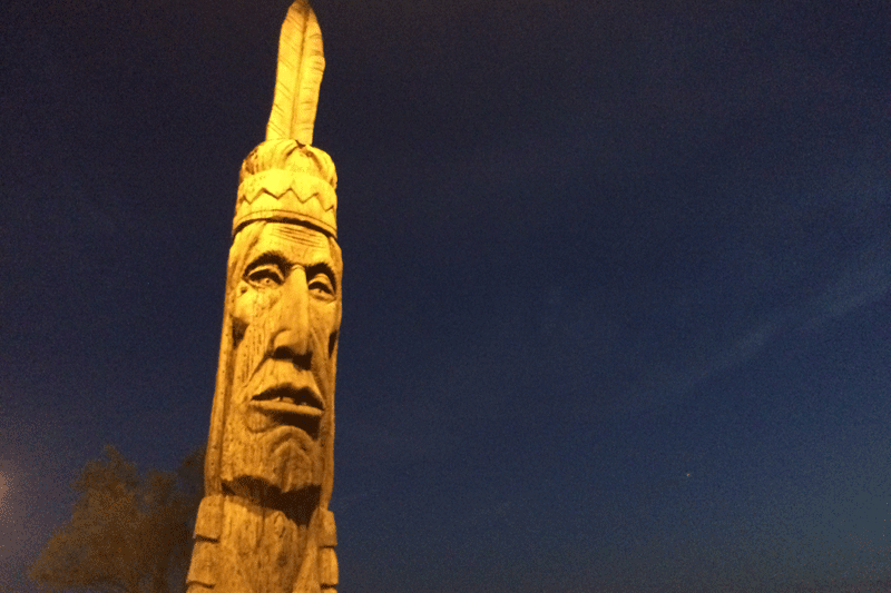 assateague indian sculpted by Peter Toth